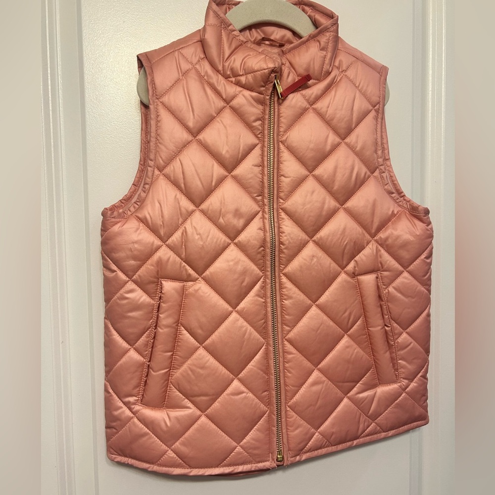 Jcrew CrewCuts quilted puffer vest in sweet rose
